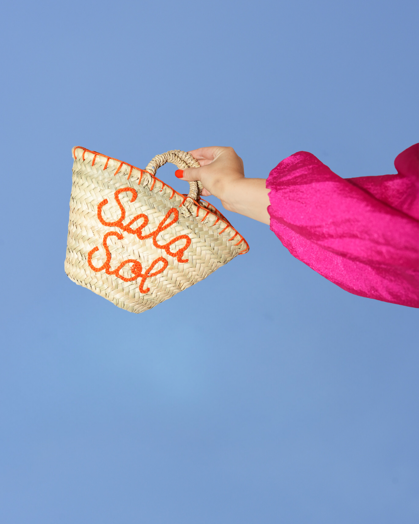 Tas Raffia Mini - oranje