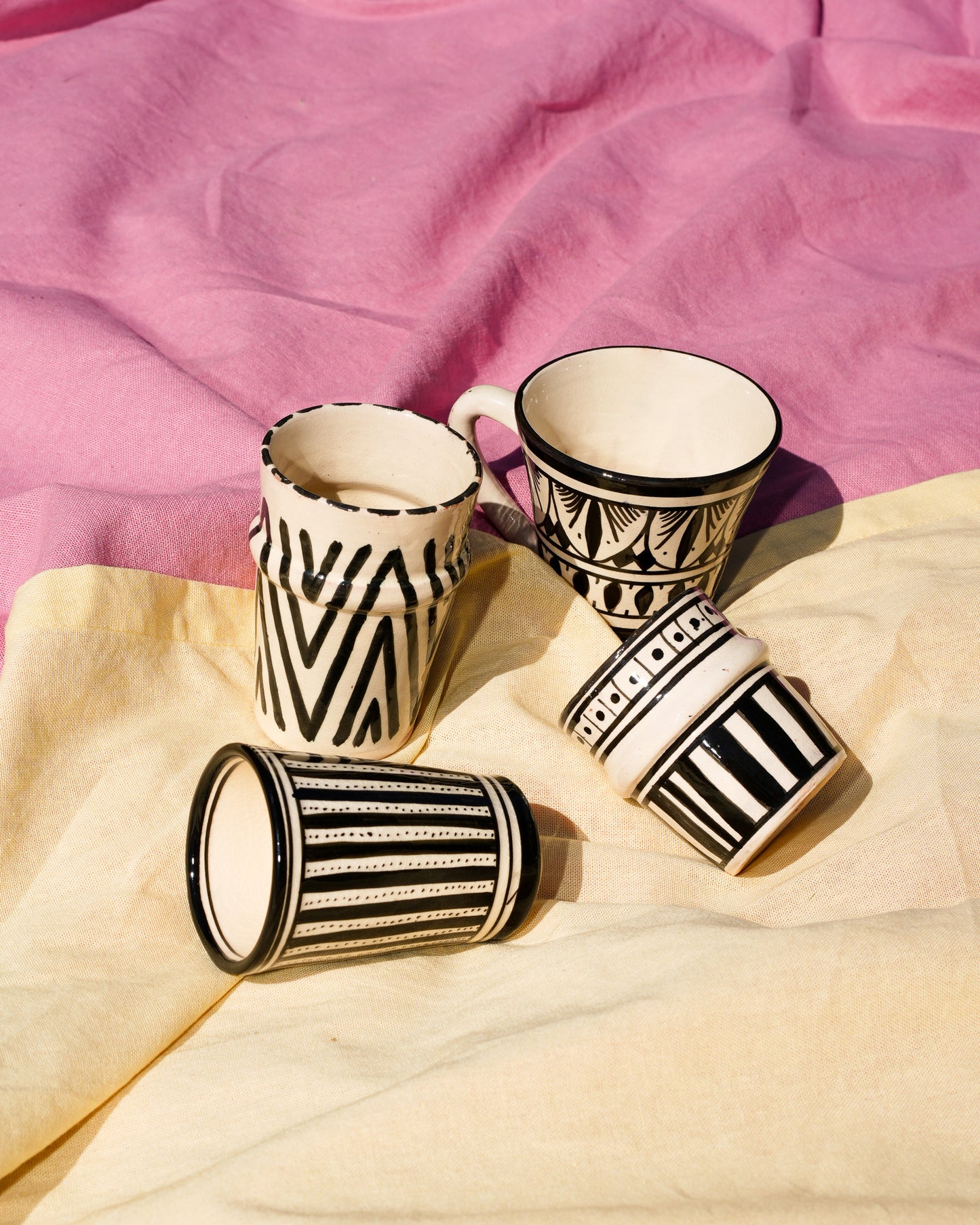 Lungo Cup Zebra per 2 - zwart wit