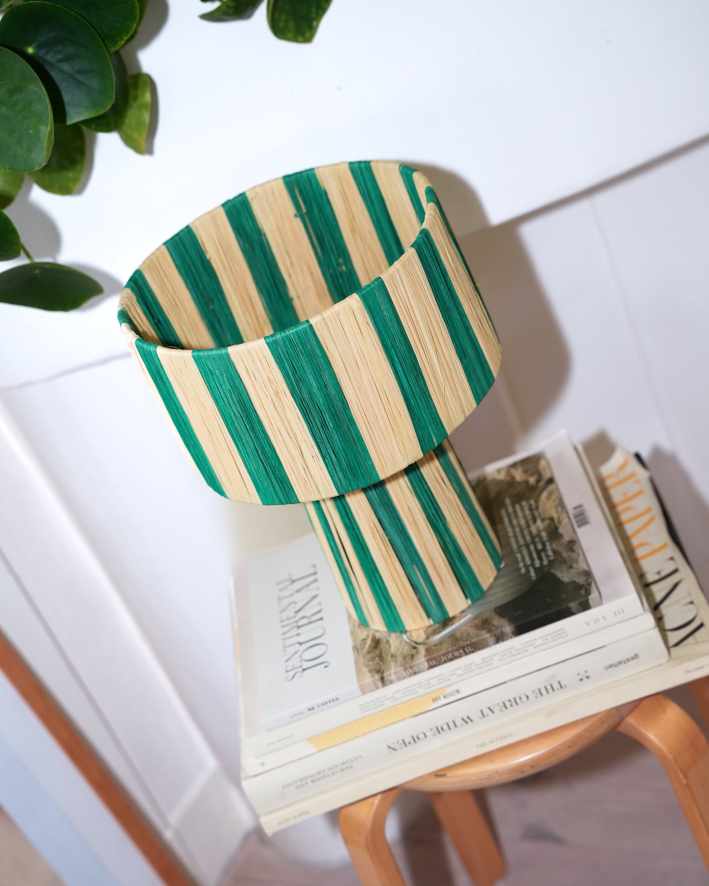 Lamp Raffia - groen beige