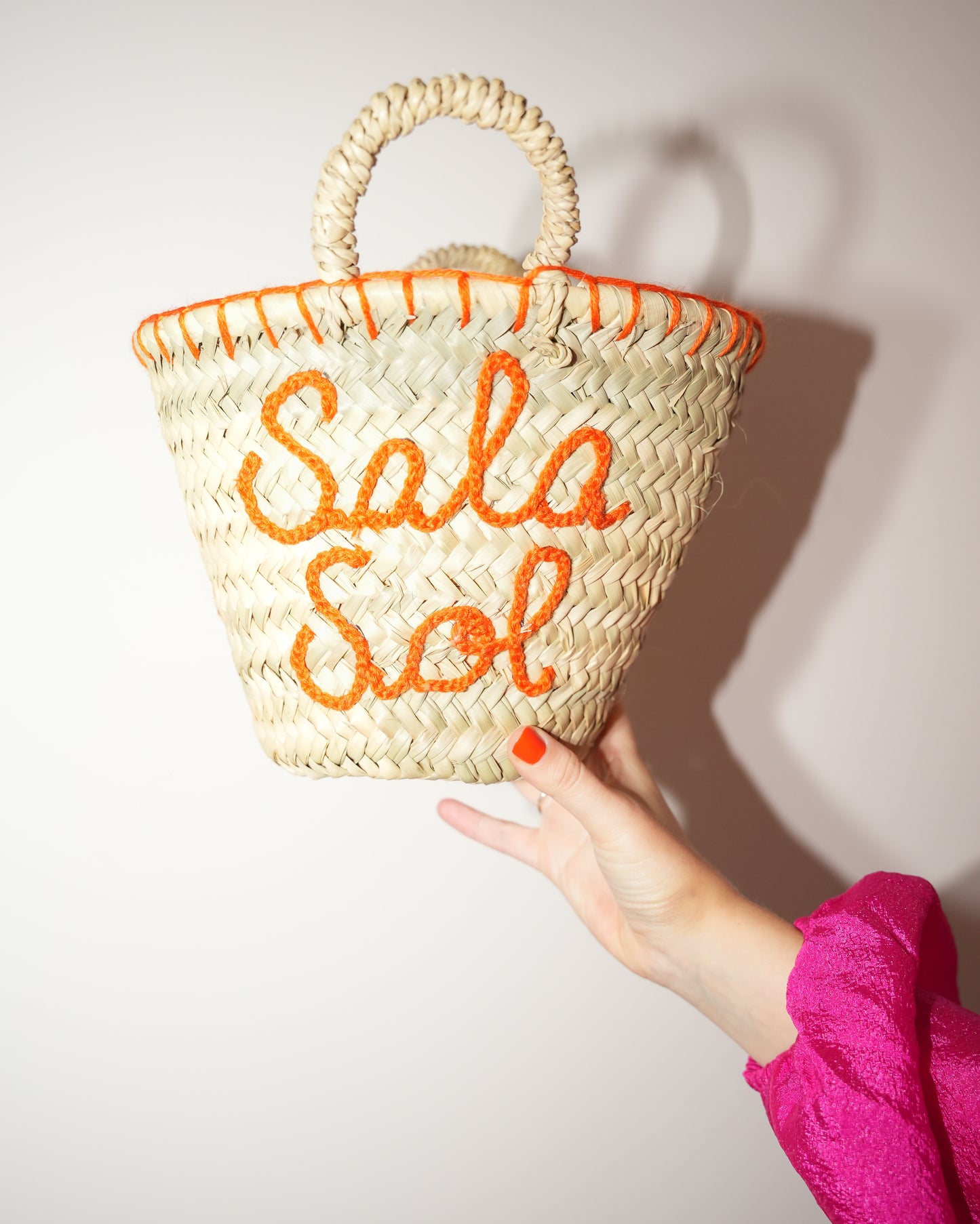 Tas Raffia Mini - oranje