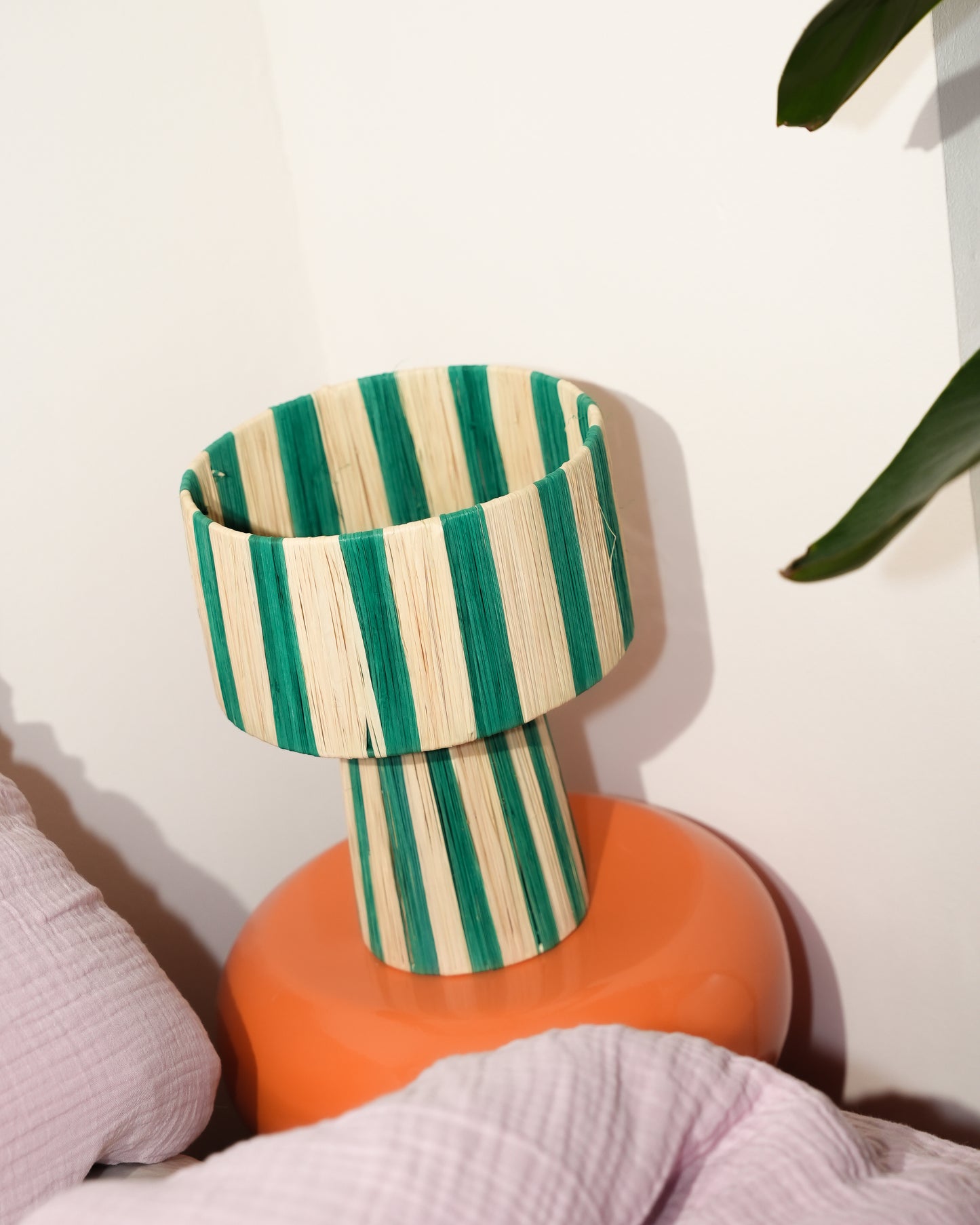 Lamp Raffia - groen beige