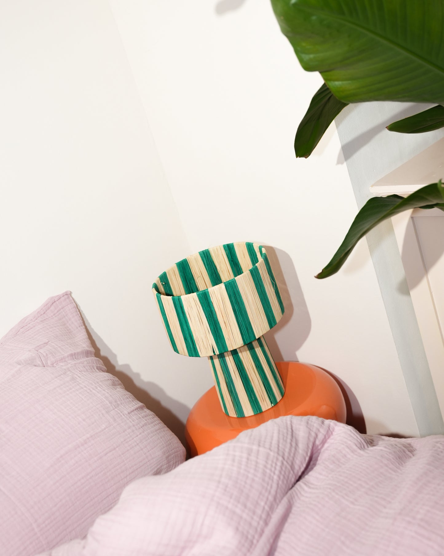 Lamp Raffia - groen beige