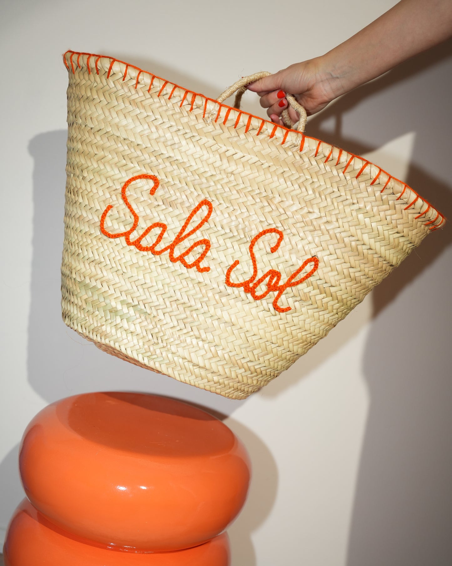 Tas Raffia Big - oranje