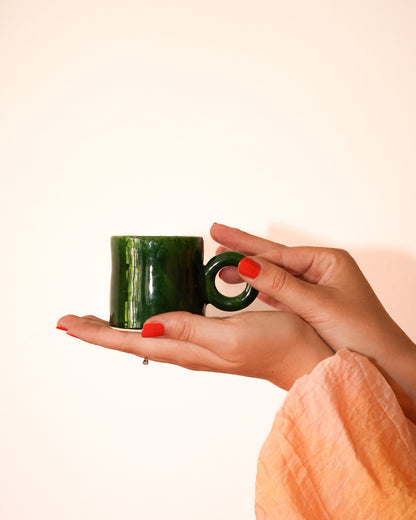 Espresso Cup Met Oor per 2 - groen