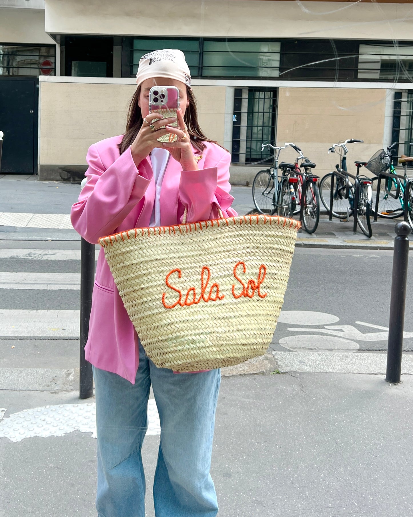 Tas Raffia Big - oranje