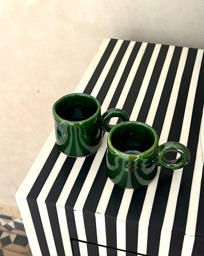 Espresso Cup Met Oor per 2 - groen